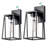 Modern  Dusk to Dawn Sensor Outdoor Wall Lights With Tempered Glass and Iron (Bulbs Not Included)
