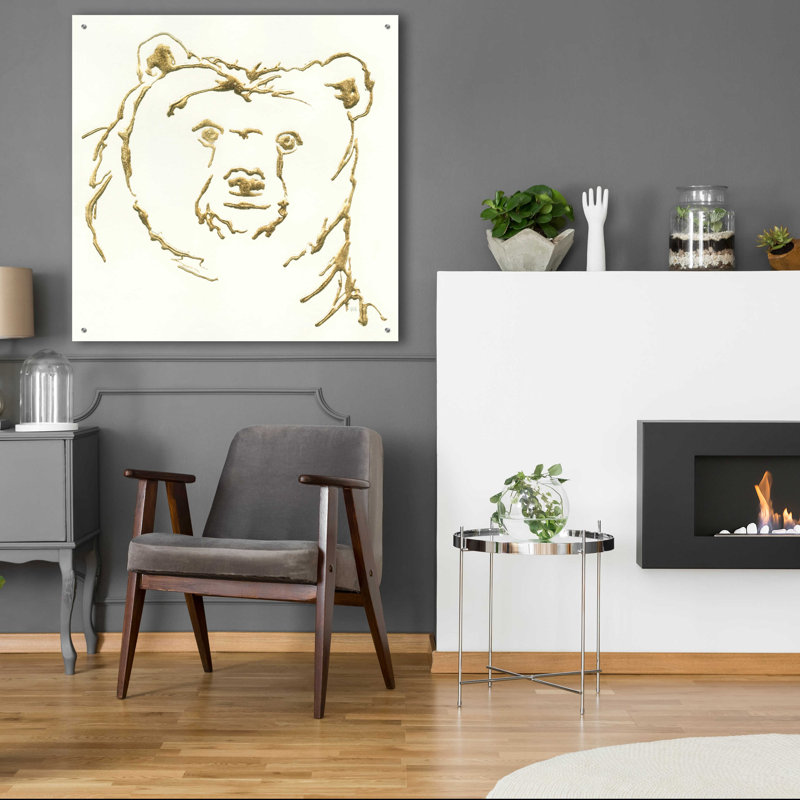 «Ours brun doré» par Chris Paschke, H 36 po x l 36 po x P 0,2 po