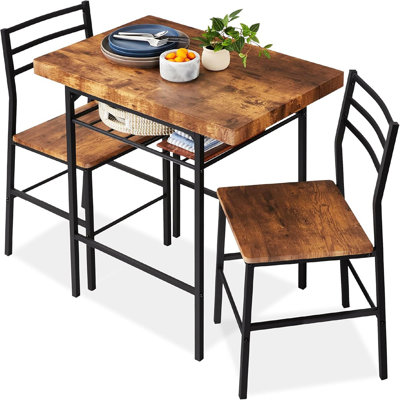 3-Piece Modern Dining Set, Space Saving Din...