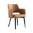 Hickson Leatherette Dining Arm Chair with Metal Legs in Stone-1036469734-1037030197
