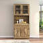 Armoire de bar moderne à double porte de grange avec porte-gobelet Modern Farmhouse