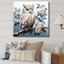 Hibou Blooms Perch I - art mural hibou