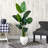 Traveler's Palm Artificial Tree in White Planter