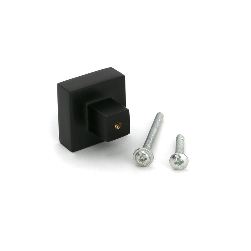 Albers Square Knob, Aged Bronze, 0.98" Knob Diameter