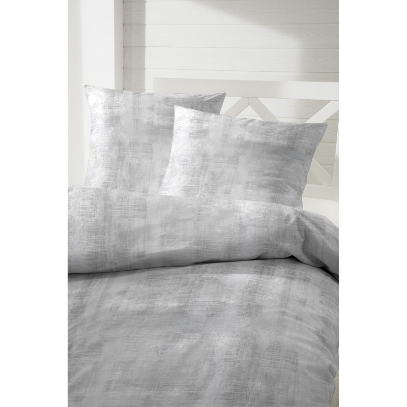 Crosspointe Duvet Cover Set, 155 x 220cm, Grey