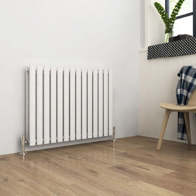 Sandvos Horizontal Oval Panel Radiators, White
