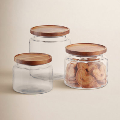 Jars with Acacia Wood Lids