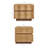 Isola 2 Drawer Nightstand In Light Oak Walnut-118103530