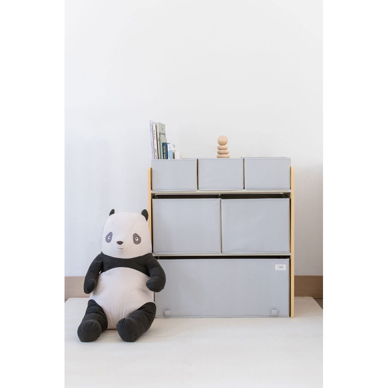 Ensemble de 6 bacs en tissu CMU, gris