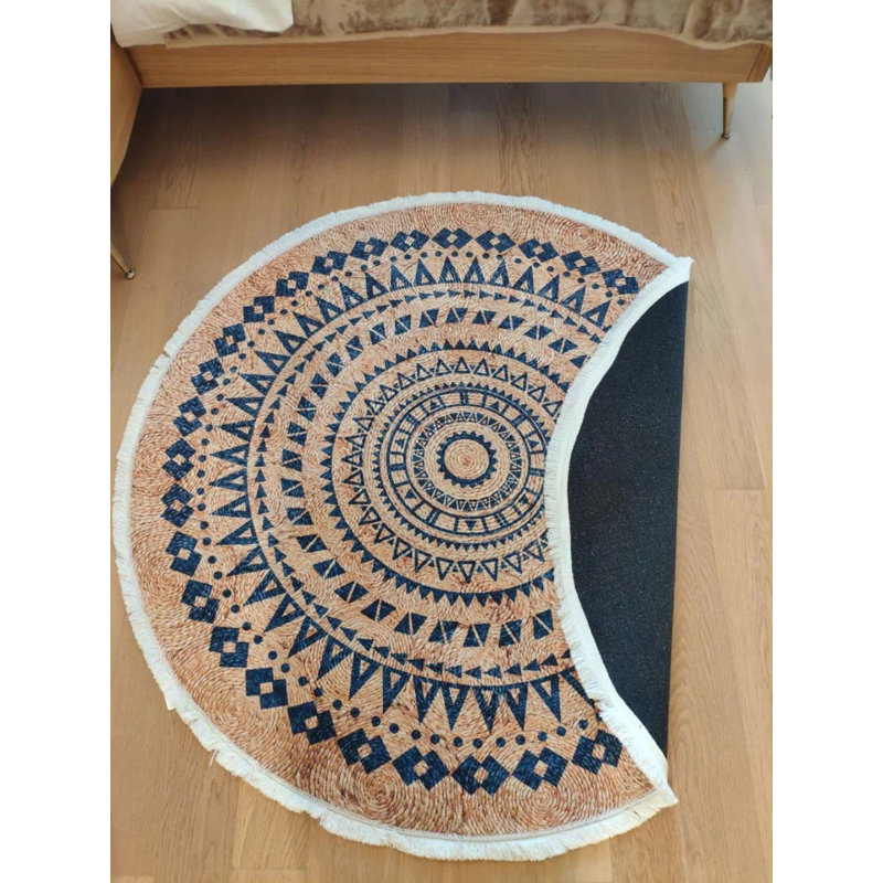 Tapis rond mathaï avec envers antidérapant, Rond 3 pi 3 po x 3 pi 3 po