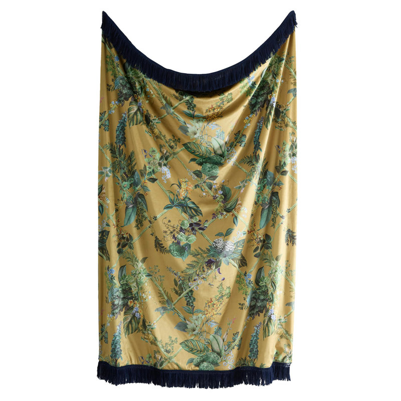 Laurence Llewelyn-Bowen Josephine Throw Gold, Gold Floral