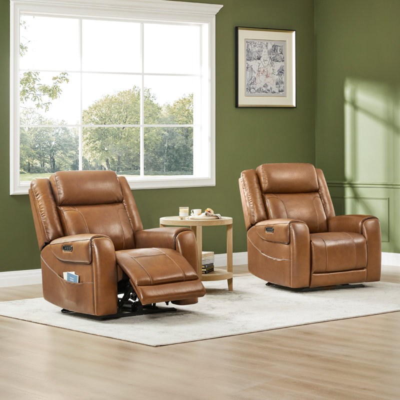 Winslow 37.2" W Dual-Power Recliner, Saddle