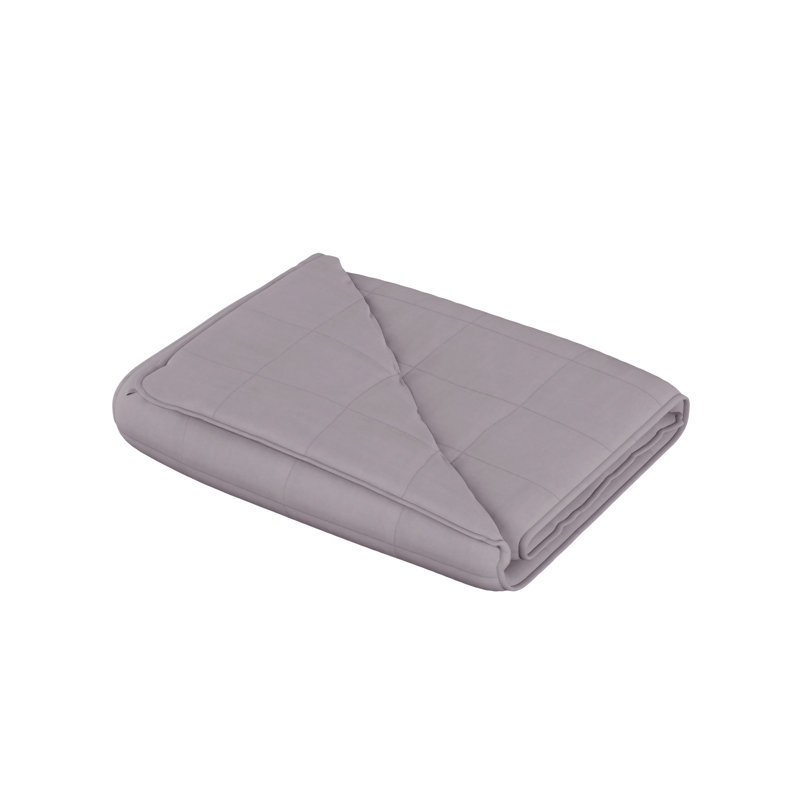 Lavish Home Grey Weighted Blanket 15lbs, 48" W x 72" L