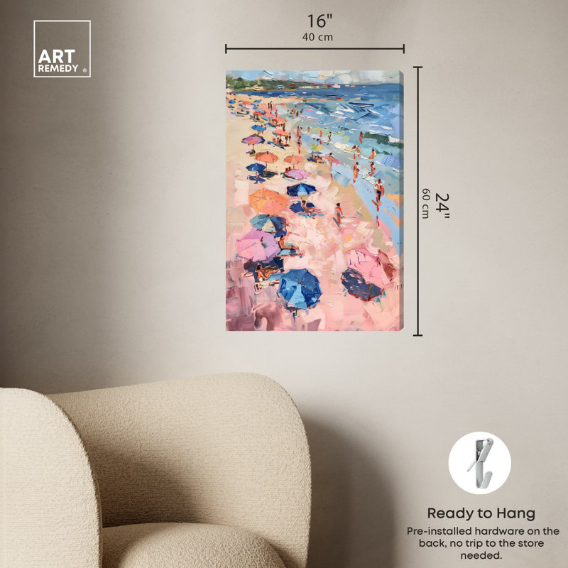 Beach Side Joys, Toile tendue, H 24 po x l 16 po