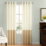 Curtainworks Jarrek Solid Color Semi-Sheer Grommet Single Curtain Panel