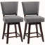Charming Set of 2 Swivel Bar Stools with Back and Footrests for Various Rooms