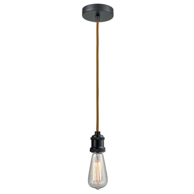 Waterville 1 - Light Single Pendant, Matte Black/Copper