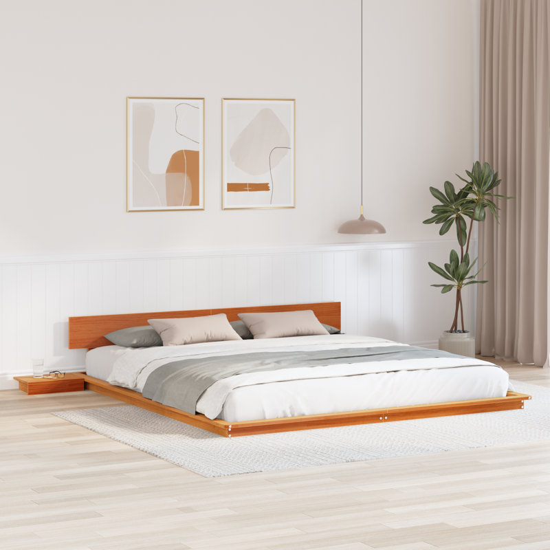 Solid Wood Bed, Super King (6'), Wax Brown