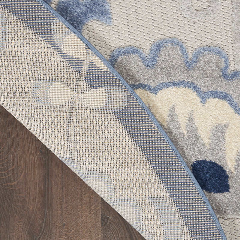 Aaryon Floral Indoor Rug, Round 7'10"