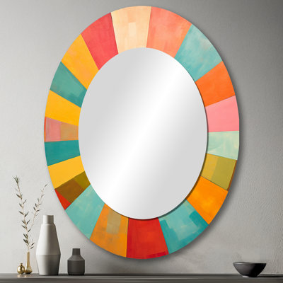 Miroir mural coloré Mid-Century optique Serenade II - Mid-Century