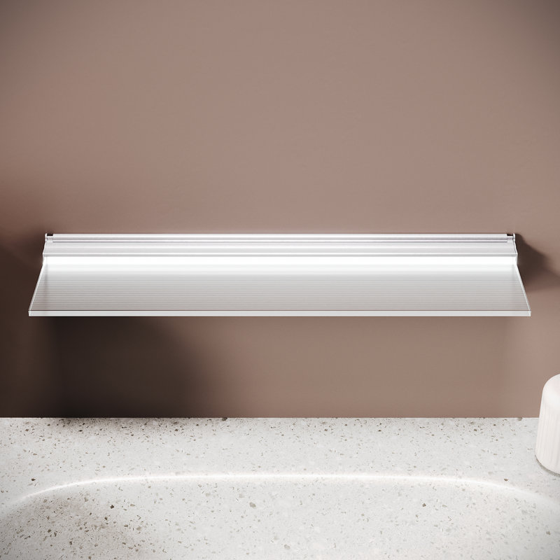 Triangle Bracket Shelf, 7 Cm H x 50 Cm W x 14 Cm D, Silver