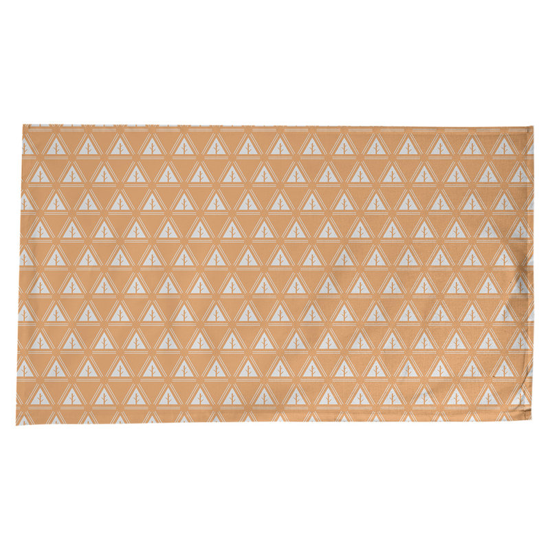 Barbra Classic Minimalist Tree Tablecloth, Orange/White