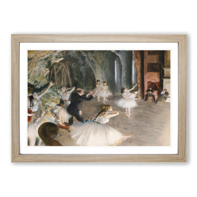 The Rehearsal Onstage by Edgar Degas - Picture Frame Painting