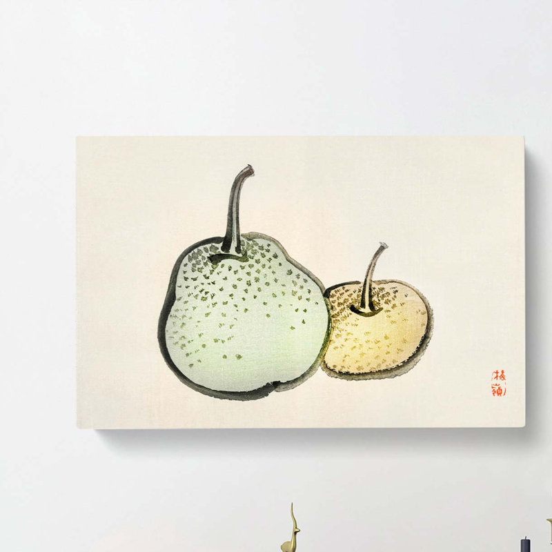 Asian Pears by Kono Bairei - Wrapped Canvas, 50cm H x 76cm W x 3cm D