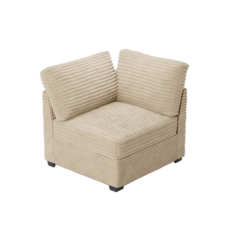  Fauteuil d'appoint modulaire Coapé, Fausse fourrure beige