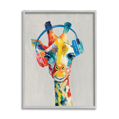 Girafe, casque d'écoute, musique contemporaine, portrait de la jungle Cloverfield & Co.