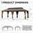 24 Ft. W x 12 Ft. D Aluminum Hardtop Gazebo with Double Roof, Curtains & Mosquito Netting-129950207