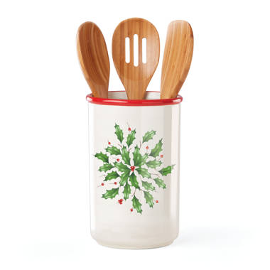 Garden Floral Utensil Crock With Wood Utensils – Lenox Corporation