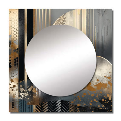 Allizon - Abstract Marble Large Square Mirror For Wall Art Decor