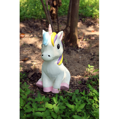 Sitting Unicorn Polyresin Statue