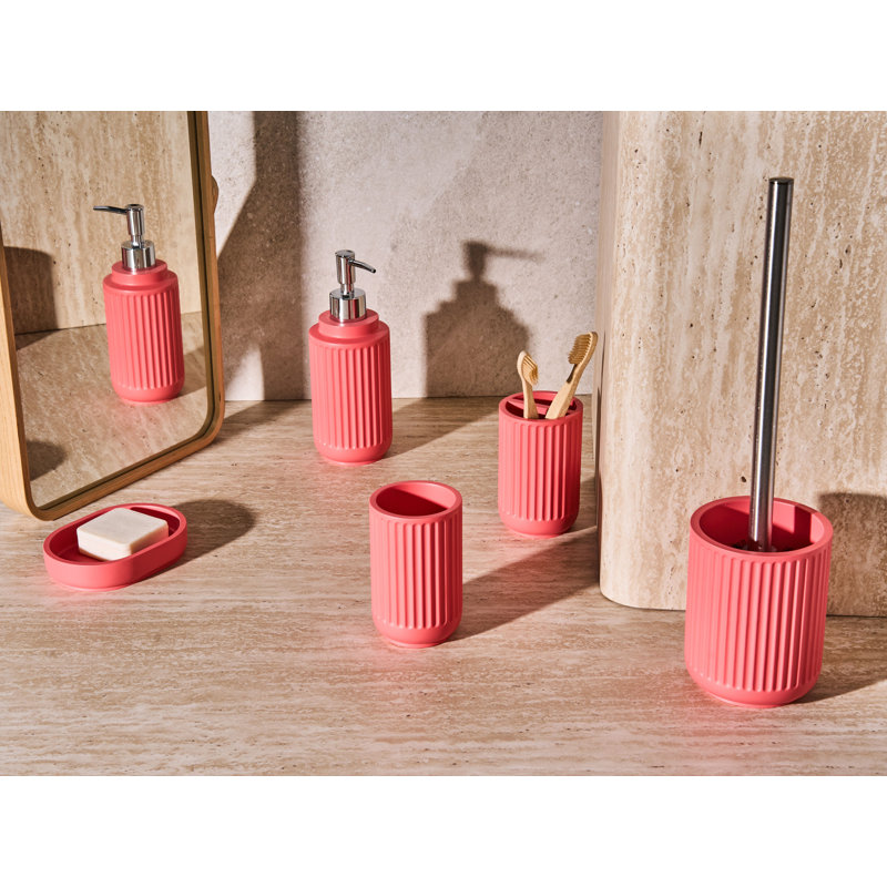 Bathroom Accessory Set, Red