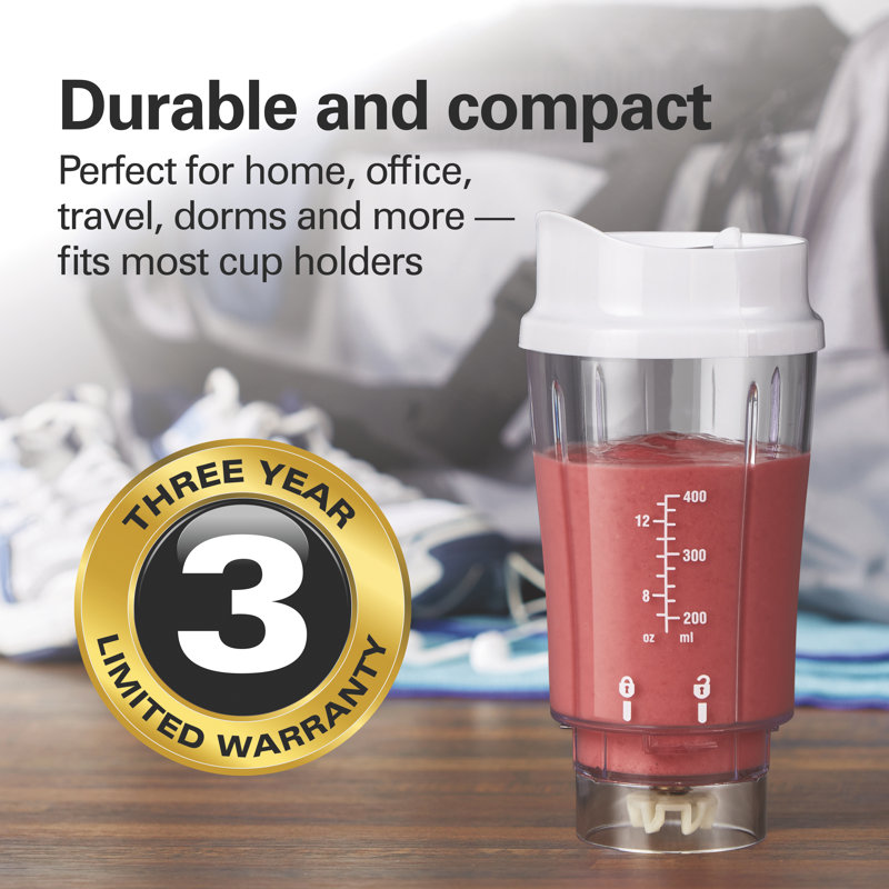 Hamilton Beach® Personal Blender with 2 Jars and Travel Lids White