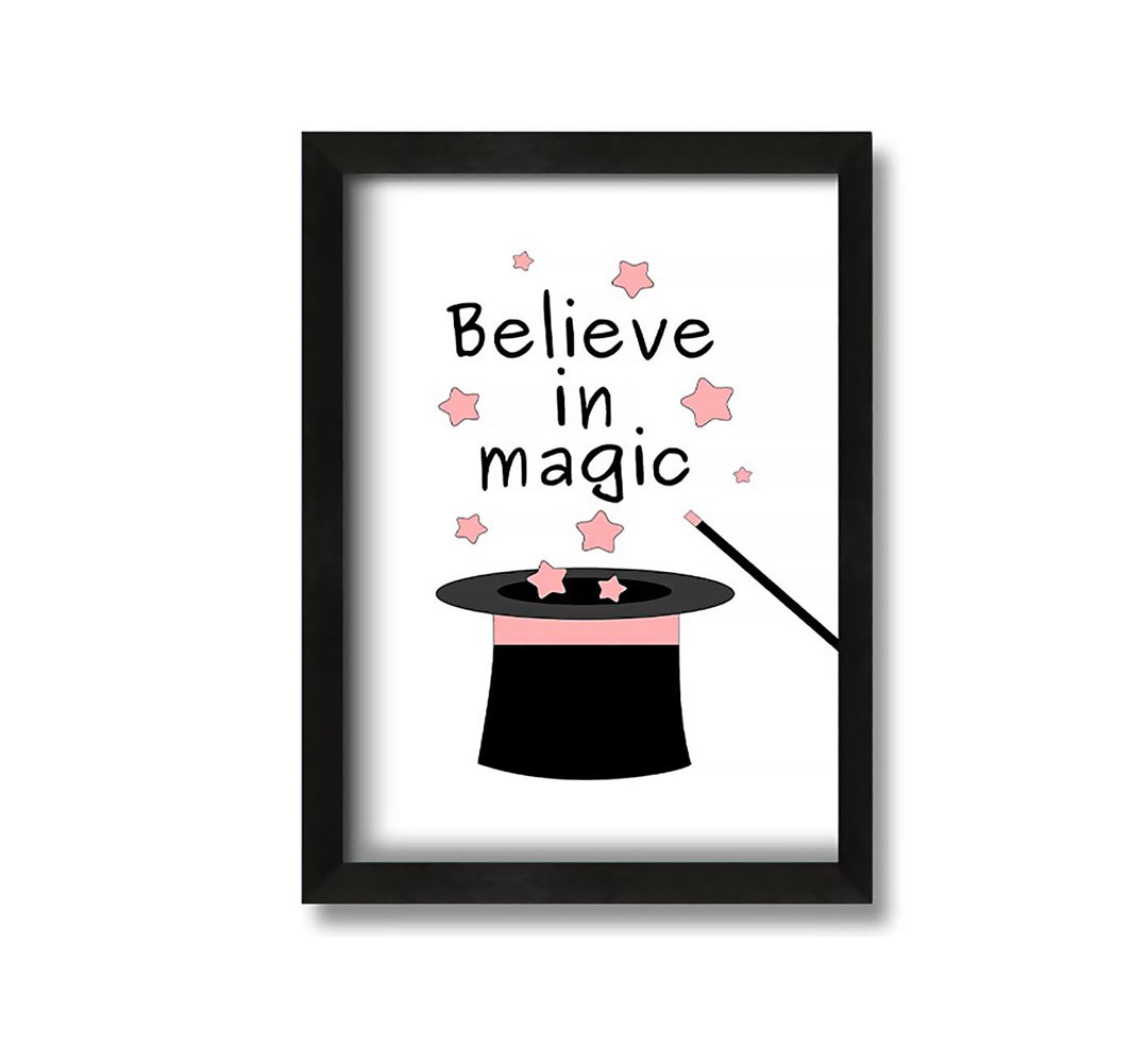 Believe in Magic - Bilderrahmen Typografie auf Leinwand