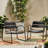 Backyard & Patio Delight: Chair In Matte Black Iron, 24.31 In. Depth, 13.26 Lb Iron - , For Comfort, 25.13"h X 24.31"d,