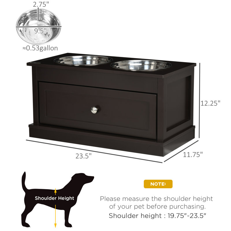 Elevated Feeder, Coffee Brown