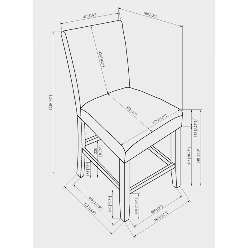 Ensemble de 2 chaises de salle à manger rembourrées en tissu Transitional