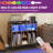 33.1'' H Record Player Stand with LED Lights & Power Outlets-1269958047