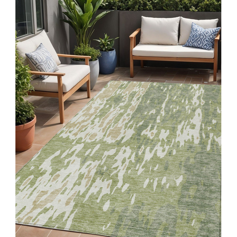 Tapis intérieur lavable abstrait 5 pi x 8 pi