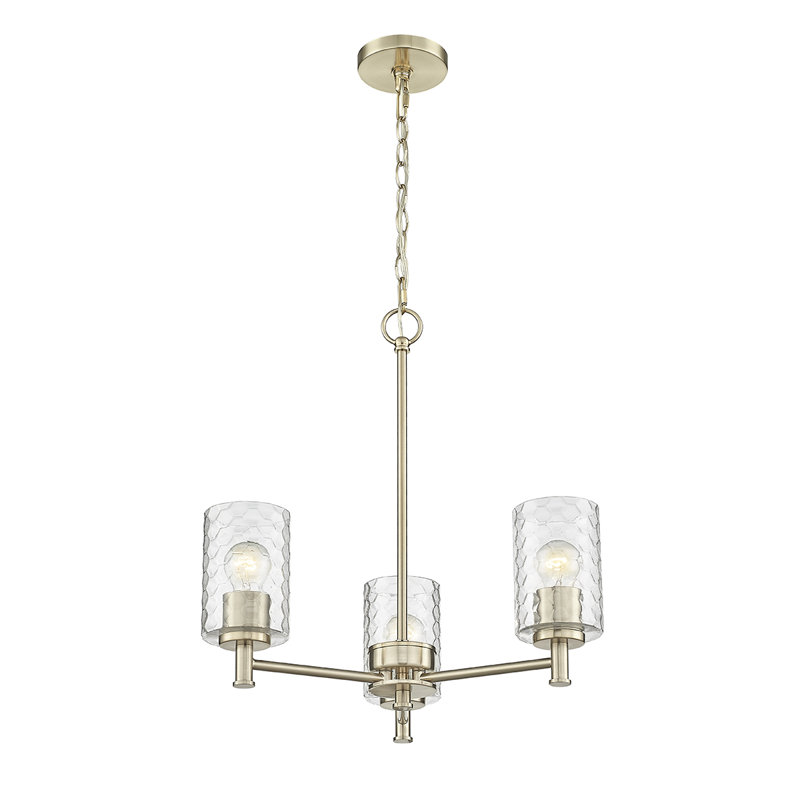 Lustre classique / traditionnel à 3 lumières , Or moderne
