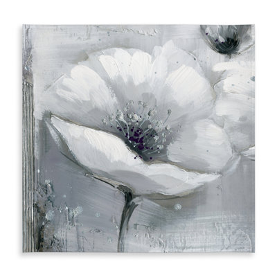 Grayscale Flowers Tablecloth | Modern Indoor Outdoor Decor