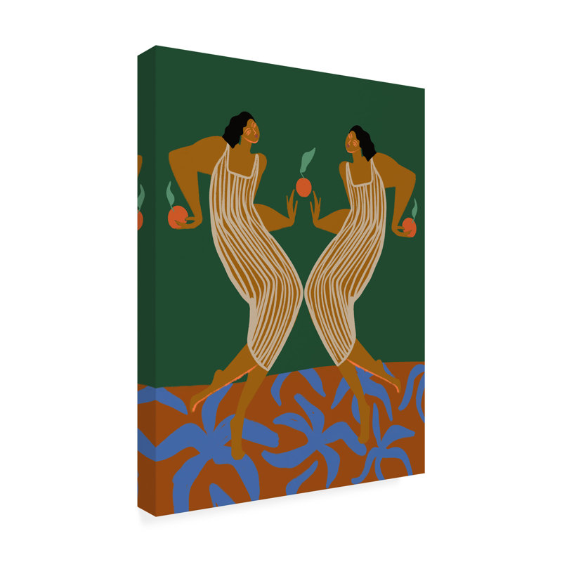 " Wrapped Canvas Wall Art - Arty Guava 'Mirror' Wall Art For Living Room, Bedroom, Or Office Décor - 14x19 "