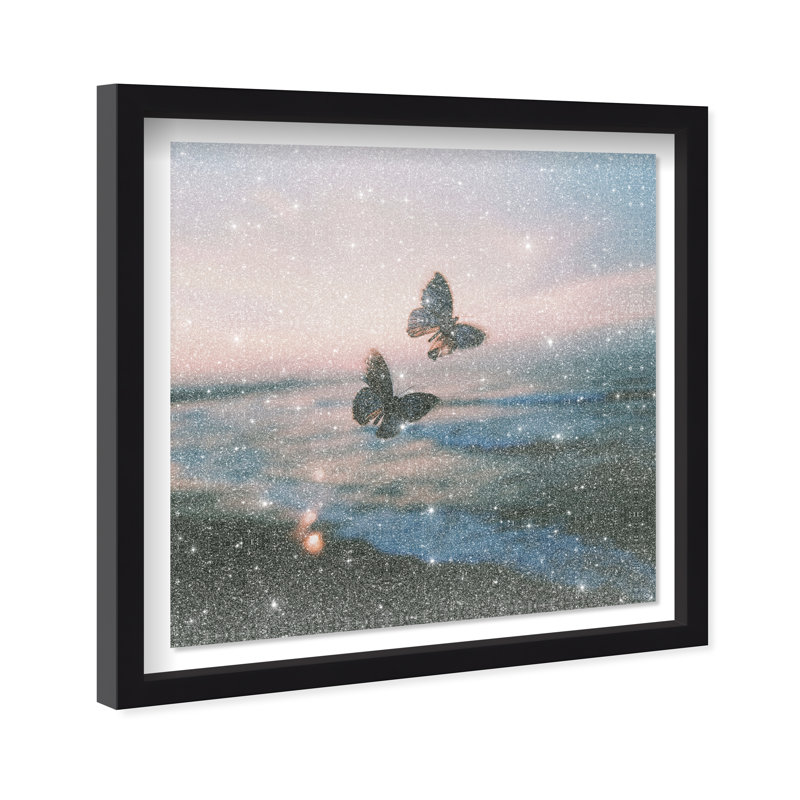 " Fluttering Souls " by Oliver Gal, 41.5"H x 41.5"W, Black Frame