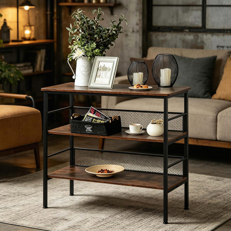 3-Tier Open Shelving Unit with Adjustable Feet