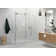 Nova 64 in. x 38 in. x 78 in. 90-degree Fully Frameless Sliding Glass Shower Enclosure