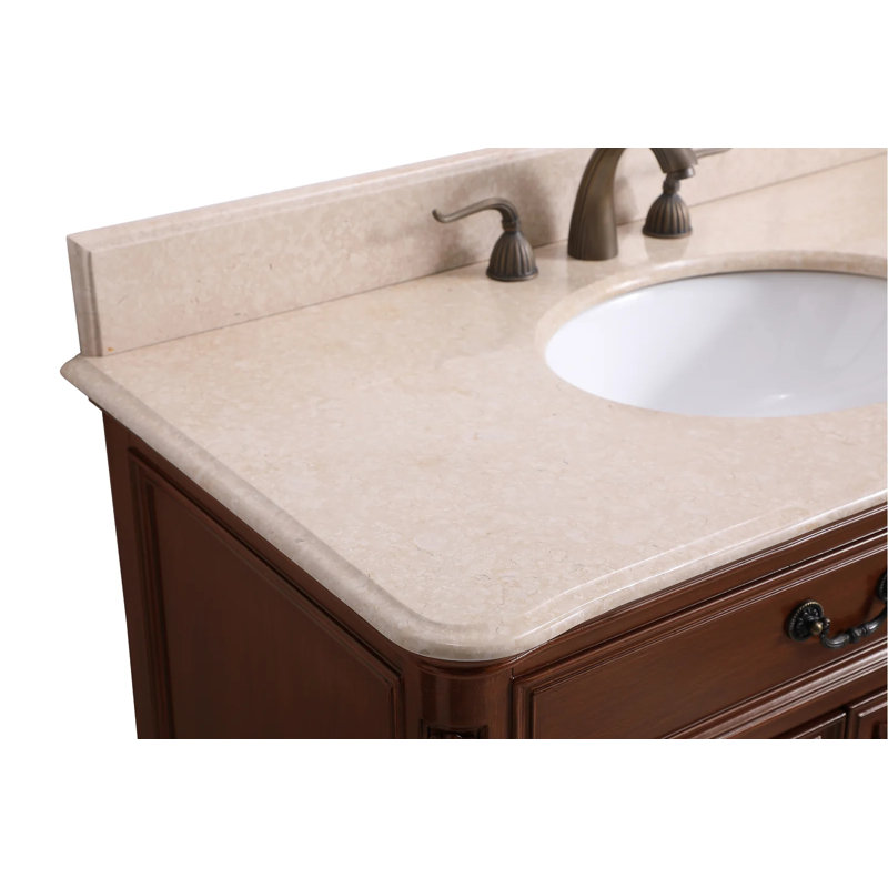 Ensemble de meuble-lavabo simple 42 po Angelique, Blanc antique, Blanc lustré