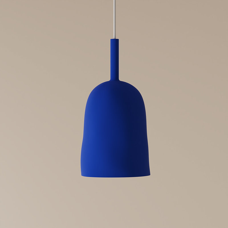 Vessel Pendant Light, 18" H x 14.5" W x 9" D, White, Cobalt